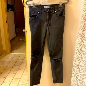 Madewell skinny jeans with holes in the knees